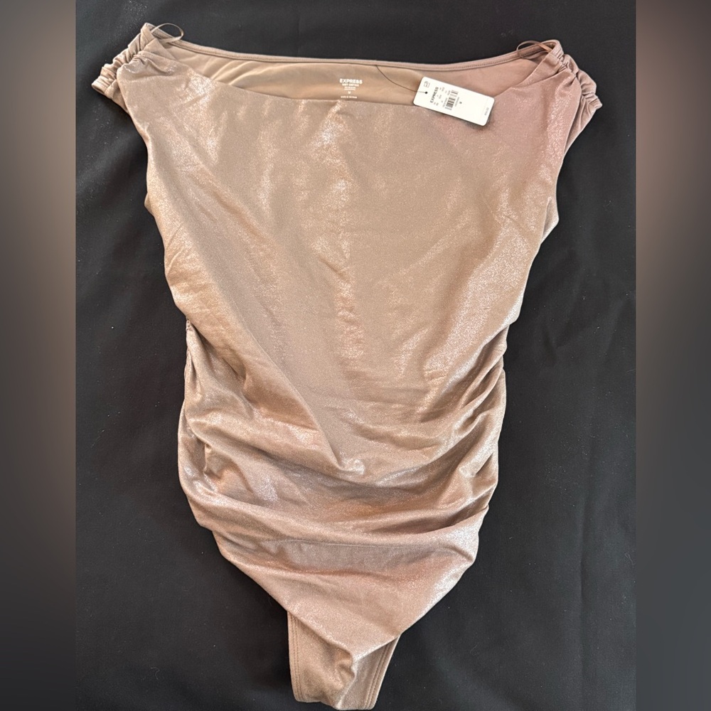 Express Metallic Tan Top - Picture 4 of 9